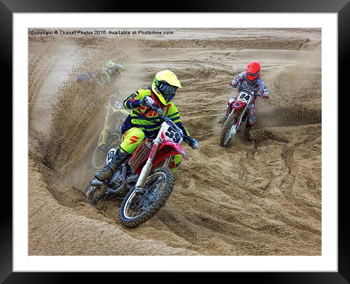  Motor cross Framed Mounted Print by Thanet Photos