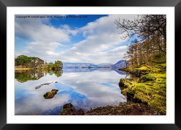  Serene Reflections Framed Mounted Print by richard sayer