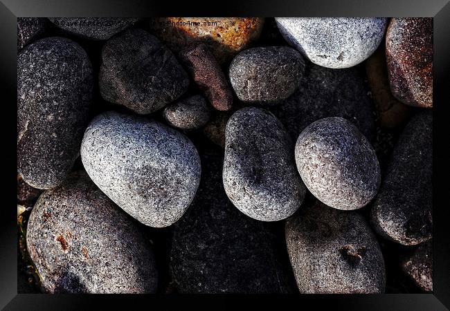 Vivid Pebbles Texture Framed Print by Dave Massey
