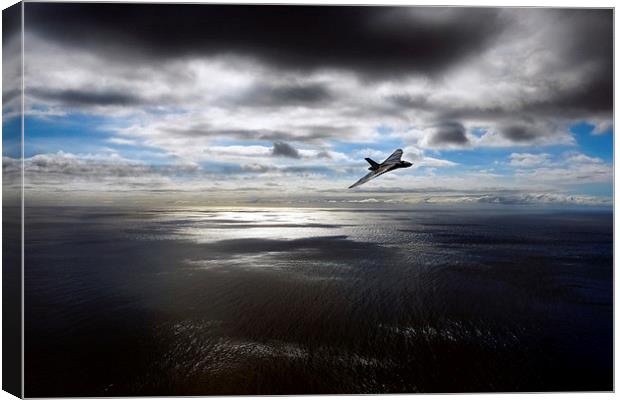 Vulcan Over The Channel  Canvas Print by J Biggadike