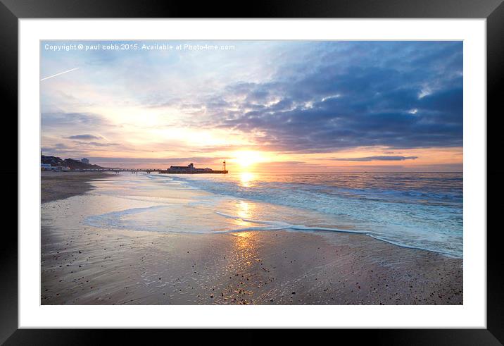  Morning on the beach Framed Mounted Print by paul cobb