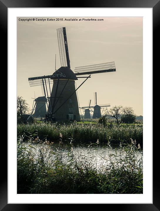  Windmills Framed Mounted Print by Carolyn Eaton