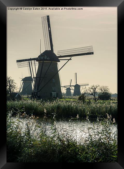  Windmills Framed Print by Carolyn Eaton
