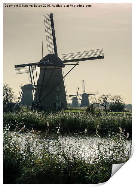  Windmills Print by Carolyn Eaton