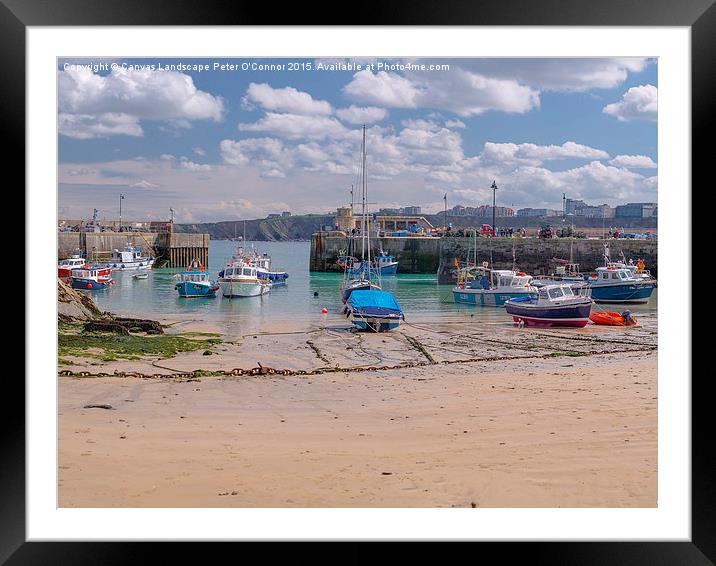  Newquay Harbour  Framed Mounted Print by Canvas Landscape Peter O'Connor