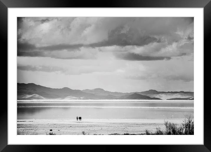   Walking on Salt Framed Mounted Print by Brent Olson