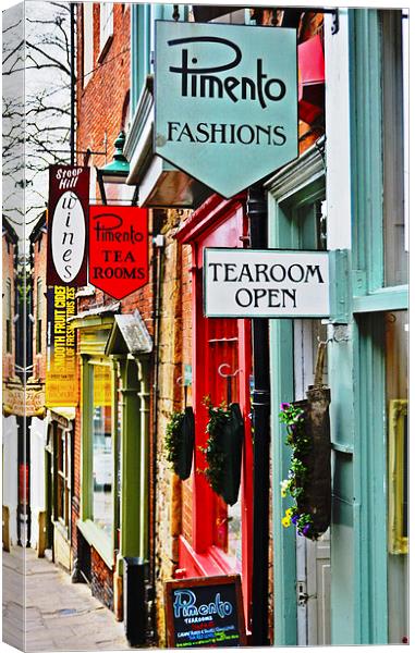  Tea Rooms, Lincoln, Steep Hill Canvas Print by Andrew Scott