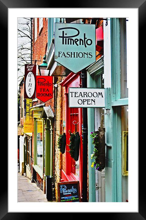  Tea Rooms, Lincoln, Steep Hill Framed Mounted Print by Andrew Scott
