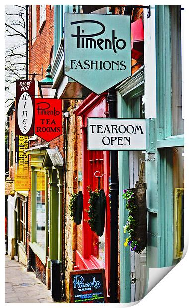 Tea Rooms, Lincoln, Steep Hill Print by Andrew Scott