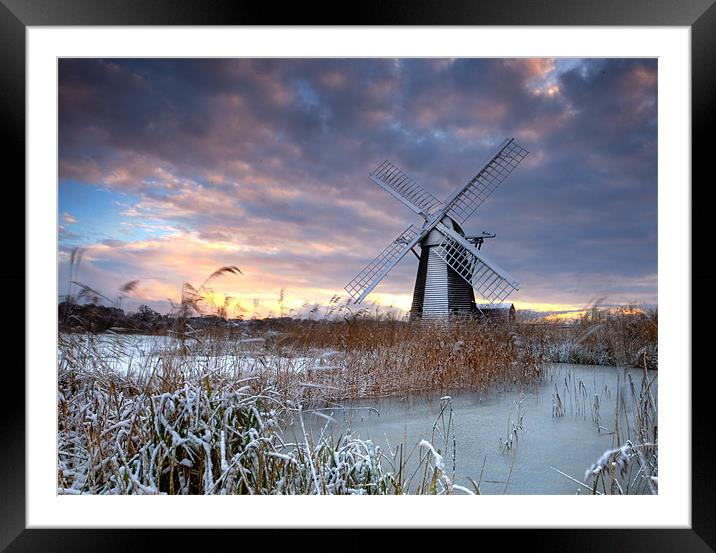 Winter at Herringfleet Framed Mounted Print by Keith Naylor