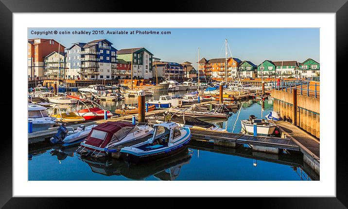 Exmouth Harbour Framed Mounted Print by colin chalkley