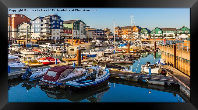Exmouth Harbour Framed Print by colin chalkley