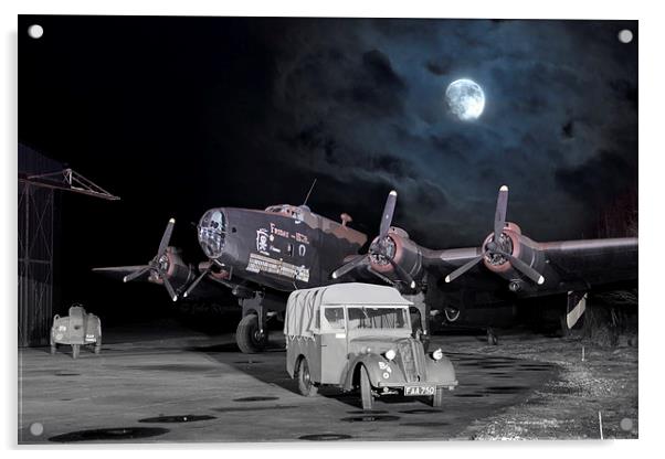 Under a Bombers Moon Acrylic by J Biggadike