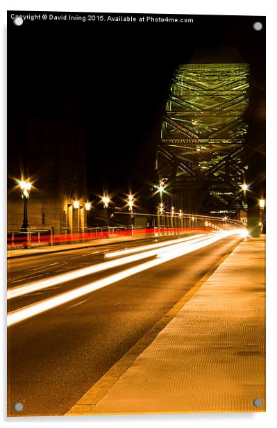 Tyne Bridge Acrylic by David Irving