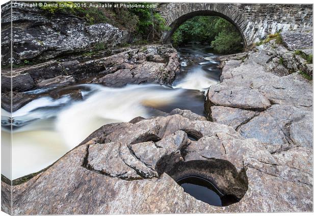  Falls of Dochart Canvas Print by David Irving