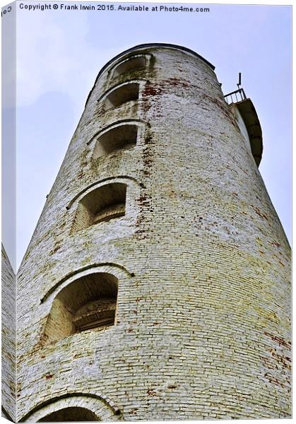  Looking up Leasowe Lighthouse Canvas Print by Frank Irwin