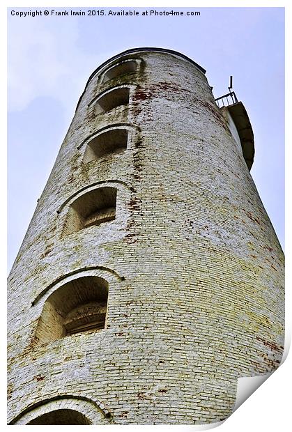  Looking up Leasowe Lighthouse Print by Frank Irwin