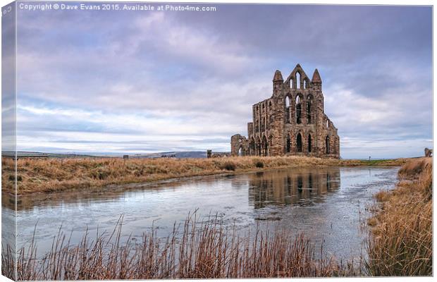  Whitby Abbey Canvas Print by Dave Evans