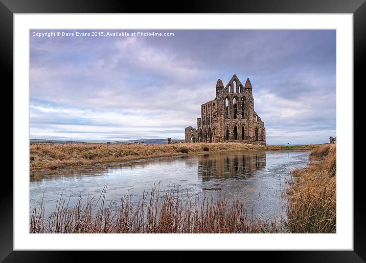  Whitby Abbey Framed Mounted Print by Dave Evans