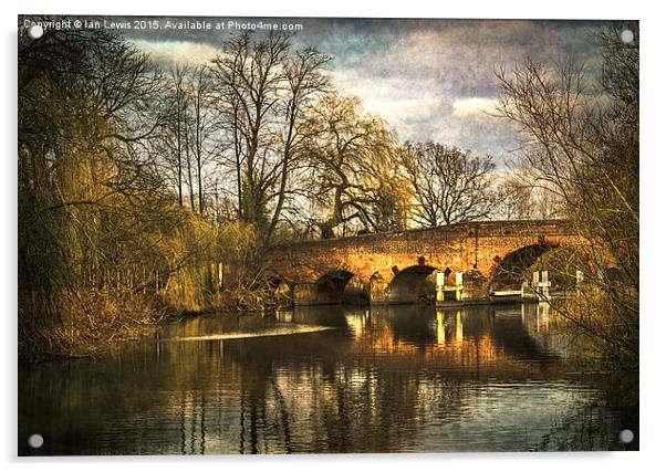  The Bridge at Sonning Acrylic by Ian Lewis
