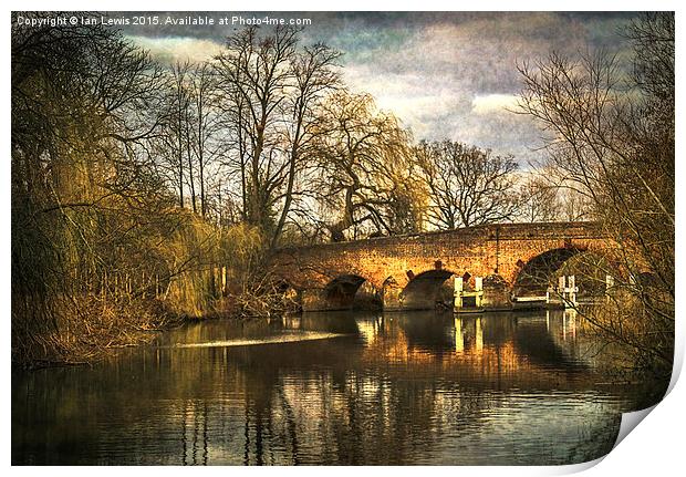  The Bridge at Sonning Print by Ian Lewis