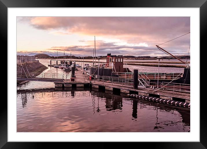 Harbour Sunset  Framed Mounted Print by Valerie Paterson