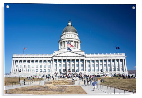 Utah State Capitol, USA Acrylic by Brent Olson