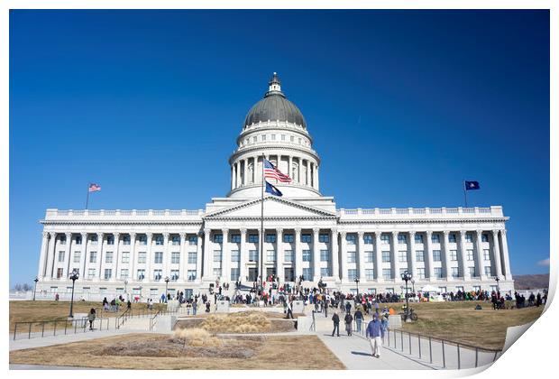 Utah State Capitol, USA Print by Brent Olson