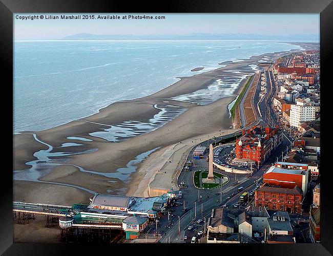  Birds Eye view of Blackpool Framed Print by Lilian Marshall