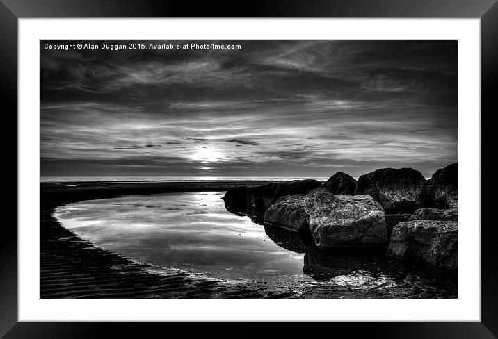  Cleveleys Beach Sunset Framed Mounted Print by Alan Duggan