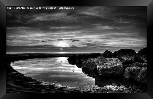 Cleveleys Beach Sunset Framed Print by Alan Duggan