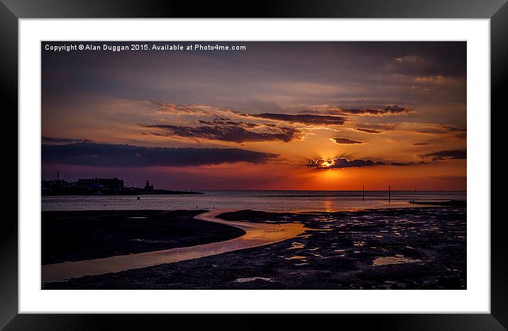  Knott End Sunset Framed Mounted Print by Alan Duggan