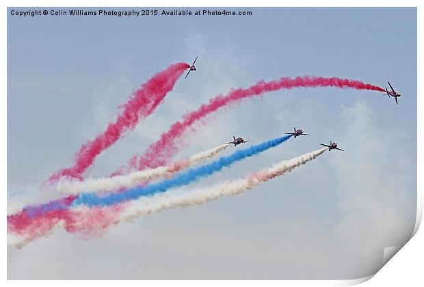   Red Arrows Rollbacks Print by Colin Williams Photography