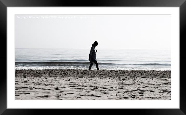  Walk on the beach Framed Mounted Print by DeniART 