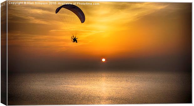  Chasing the Sun Canvas Print by Alan Simpson