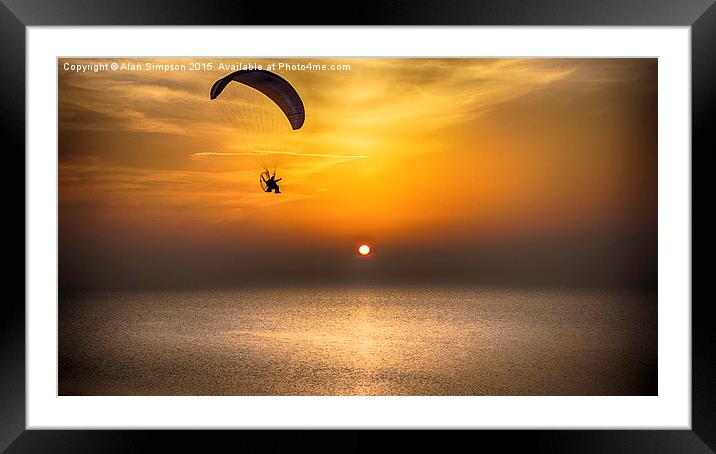  Chasing the Sun Framed Mounted Print by Alan Simpson