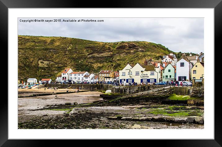  Staithes Harbour At Low Tide Framed Mounted Print by keith sayer