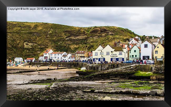  Staithes Harbour At Low Tide Framed Print by keith sayer