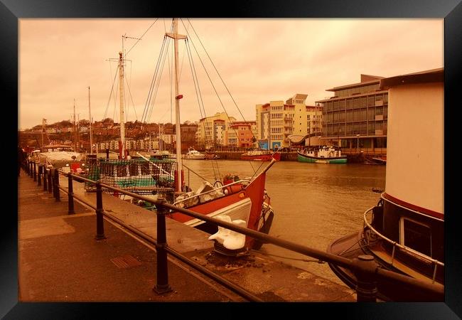 Bristol Docks.  Framed Print by Heather Goodwin