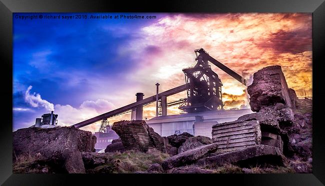 The Last Breaths of a Steel Giant Framed Print by richard sayer