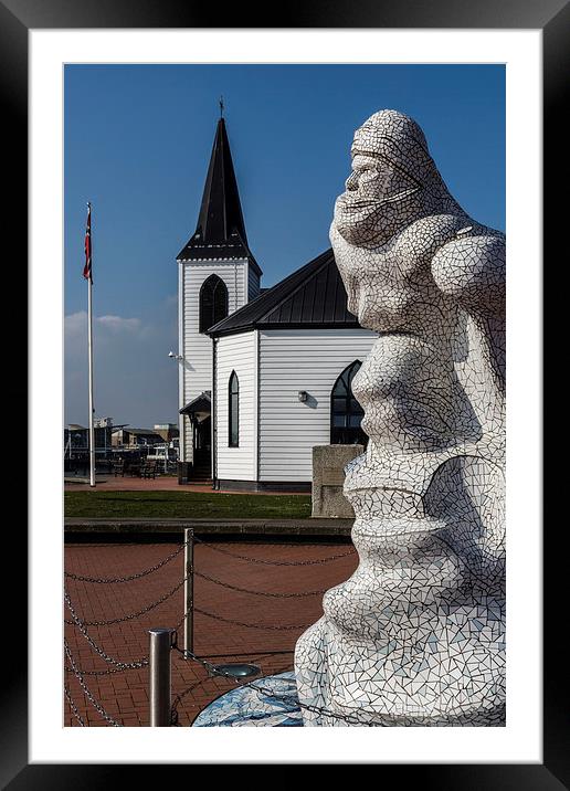Scott Memorial And Norwegian Church Framed Mounted Print by Steve Purnell