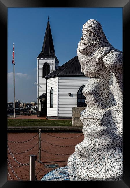 Scott Memorial And Norwegian Church Framed Print by Steve Purnell