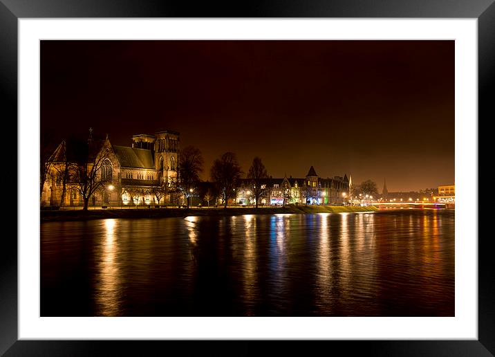  Inverness after dark Framed Mounted Print by Stuart Thomas