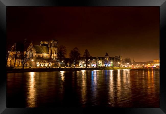  Inverness after dark Framed Print by Stuart Thomas