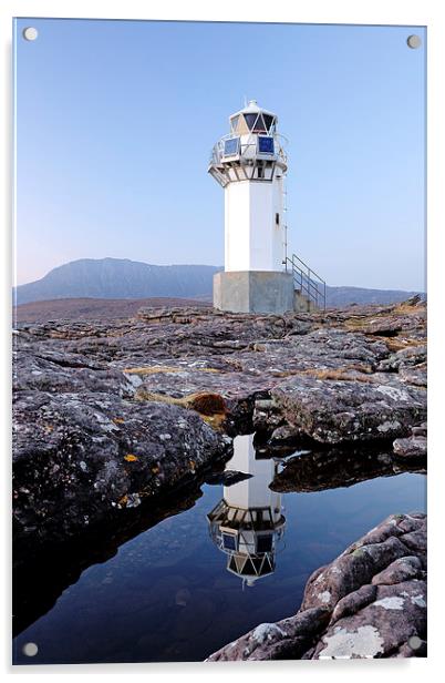 Rhue Lighthouse  Acrylic by Grant Glendinning