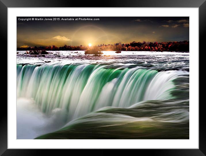  Niagara Glow Framed Mounted Print by K7 Photography