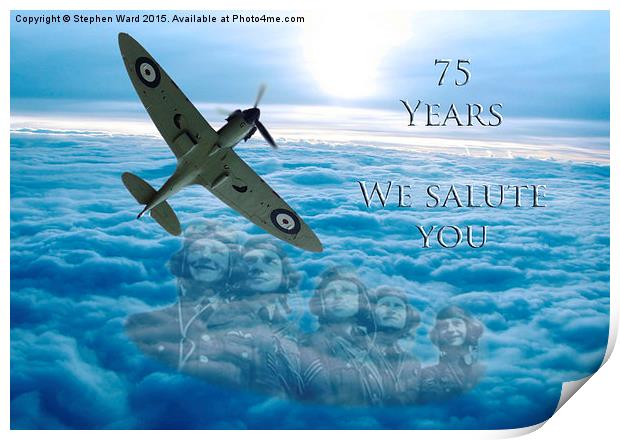 The Battle of Britain 75 Years Print by Stephen Ward