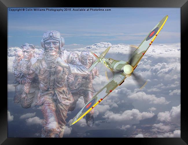  Out Of The Clouds - We Remember Them -  75 years  Framed Print by Colin Williams Photography