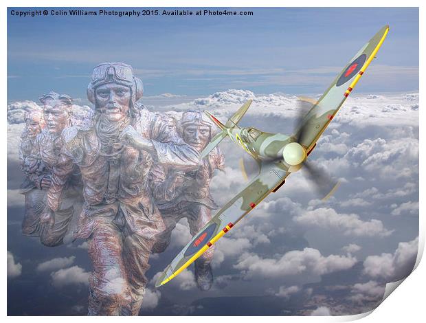  Out Of The Clouds - We Remember Them -  75 years  Print by Colin Williams Photography