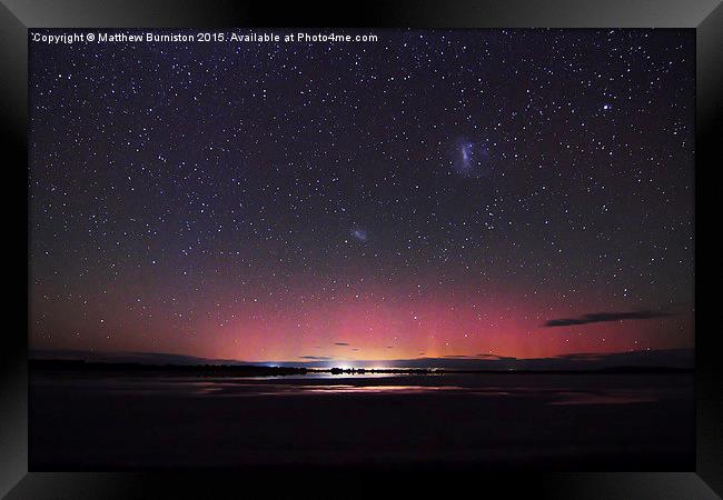 Aurora  australis the southern lights  Framed Print by Matthew Burniston